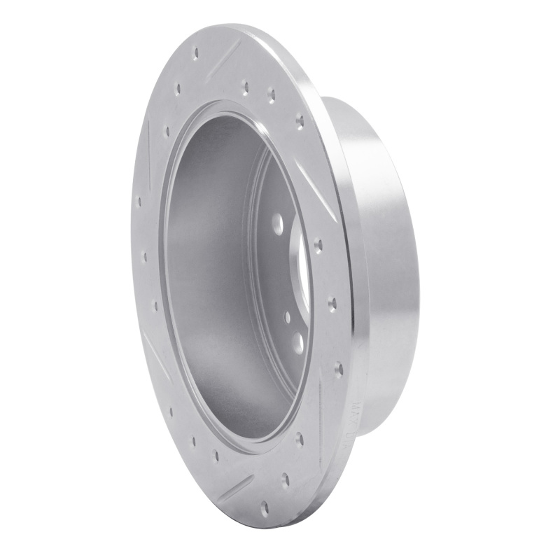 Hyundai Elantra Brake Rotor (1) - Rear Right - R1 Concepts - Drilled & Slotted - Silver - `07-`10